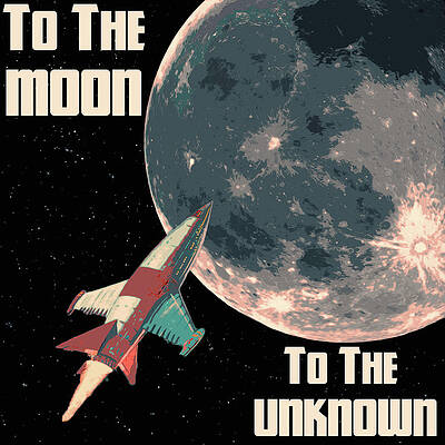 Rocket To The Moon Art Fine Art America