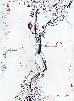 Abstract Human Figure Drawings Pixels
