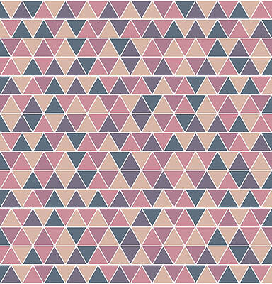 Wall Art - Mixed Media - Triangular Geometric Pattern - Warm Colors 01 by Studio Grafiikka