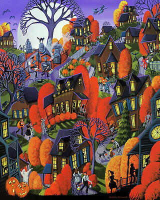 Wall Art - Painting - Trick Or Treat Halloween 2018 by Debbie Criswell