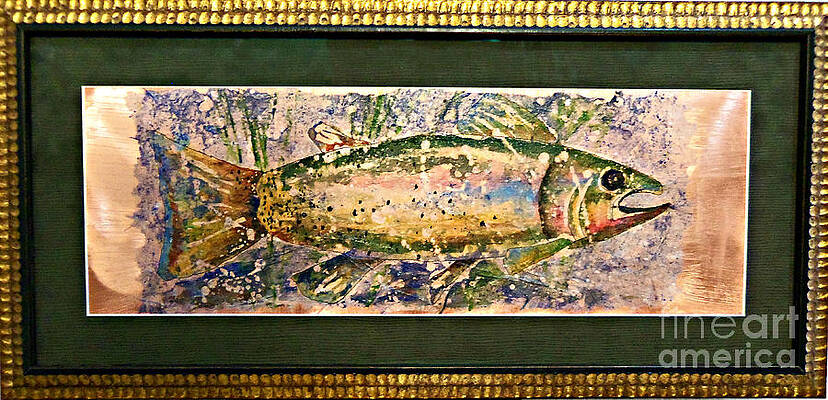 Trout mounted on copper by Janet Cruickshank Trout mounted on copper by Janet Cruickshank