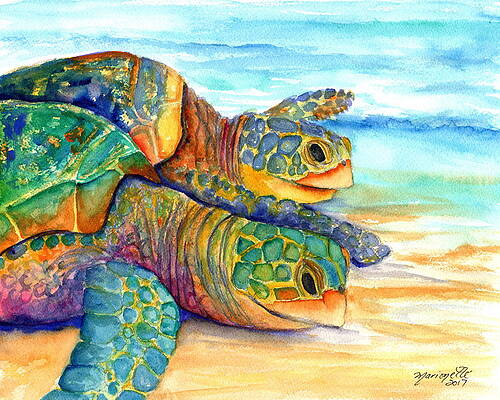 Hawaiian Sea Turtle Paintings - Fine Art America