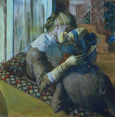 Wall Art - Painting - Two Women by Edgar Degas