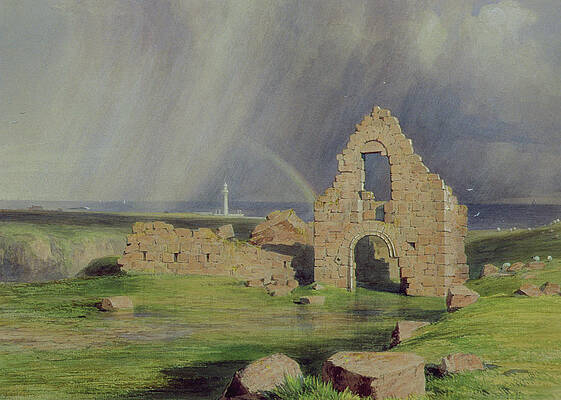 Wall Art - Painting - Upper Boddam Castle by James Giles
