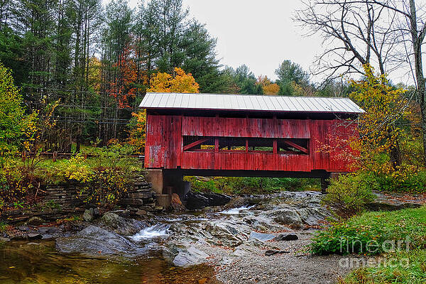 Upper Cox Brook Covered Bridge in Northfield Vermont by T Lowry Wilson Upper Cox Brook Covered Bridge in Northfield Vermont by T Lowry Wilson