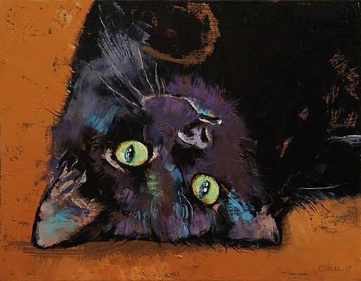 Abstract Cat Paintings Fine Art America