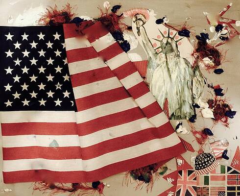USA Flag and Lady Liberty by Kenlynn Schroeder USA Flag and Lady Liberty by Kenlynn Schroeder