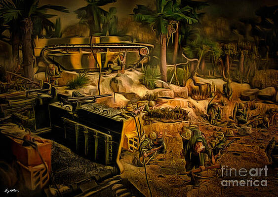Wall Art - Digital Art - USMC Bloody Tarawa 13 - Oil by Tommy Anderson