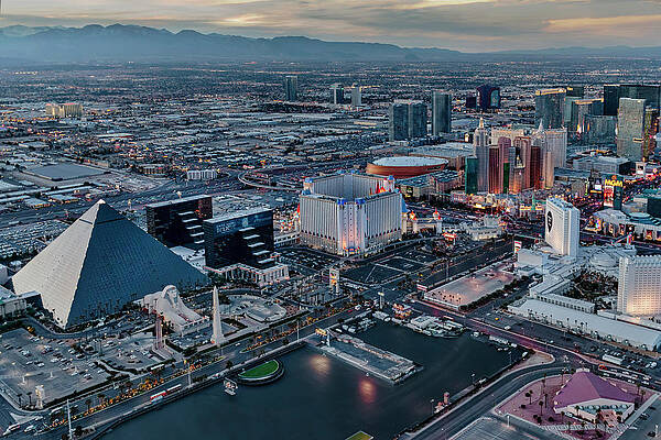 Wall Art featuring the photograph Vegas Strip Aerial by Susan Candelario