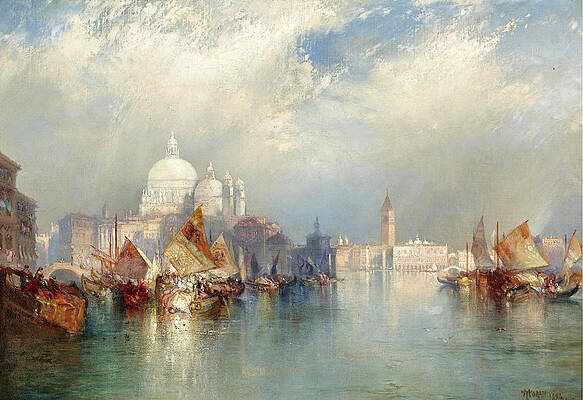 Venetian Scene Print by Thomas Moran