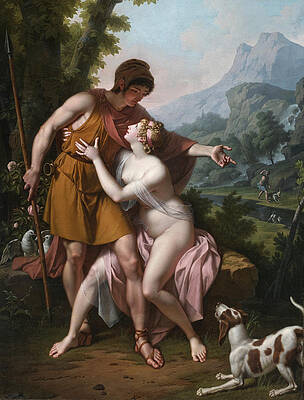 Venus and Adonis Print by Jean-Baptiste Regnault