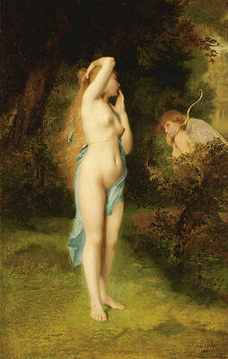 Venus and Cupid Print by Emile Levy