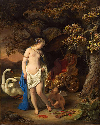 Venus and Cupid Print by Ferdinand Bol