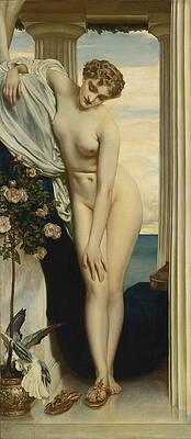 Venus Disrobing for the Bath Print by Frederic Leighton