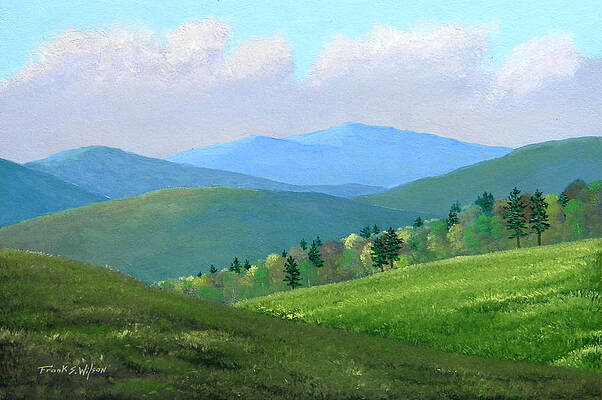 Wall Art - Painting - Vermont Pastures by Frank Wilson
