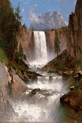 Vernal Falls. Yosemite Print by Thomas Hill