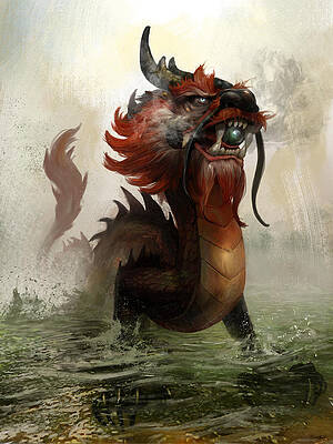 Wall Art - Mixed Media - Vietnamese Dragon by Steve Goad