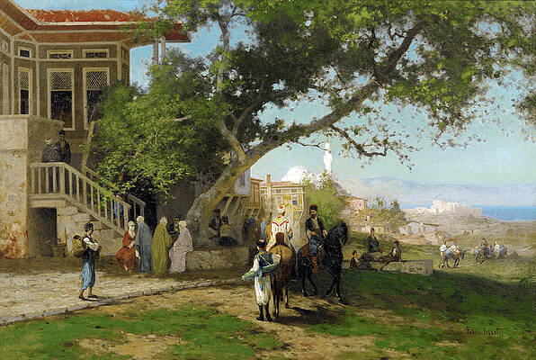View from the Tenedos Island Print by Germain Fabius Brest