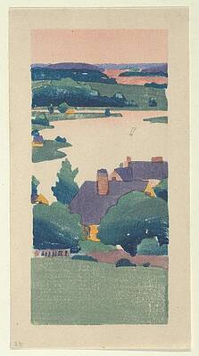 View of Ipswich or A Bend in the River by Arthur Wesley Dow 1857 1922 by Artistic Panda View of Ipswich or A Bend in the River by Arthur Wesley Dow 1857 1922 by Artistic Panda