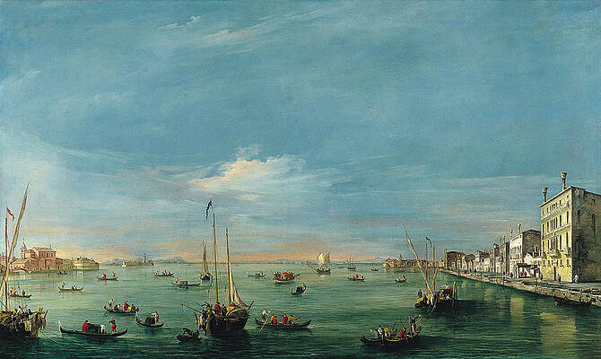 View Of The Giudecca Canal And The Zatter Print by Francesco Guardi
