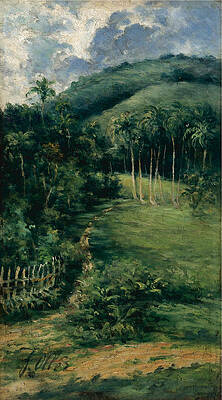 View of the Guaraguao Print by Francisco Oller