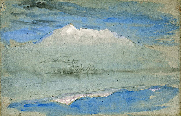 View of the Old Man at Coniston as seen from Brantwood House Print by John Ruskin