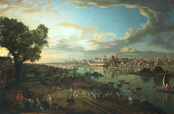 View of Warsaw from Praga Print by Bernardo Bellotto