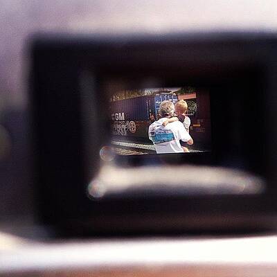 Wall Art - Photograph - Viewfinder Shot At Fullerton Railroad by Oscar Barajas
