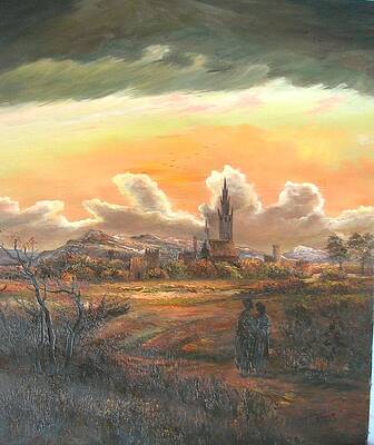 Villlage Sunset by unknown