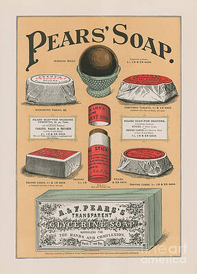 Wall Art - Painting - Vintage Advertisement for Pears' Soap by English School