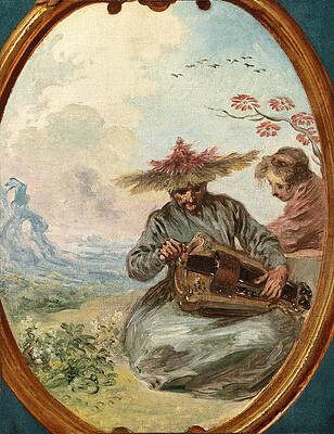 Viosseu Or Chinese Musician Print by Antoine Watteau