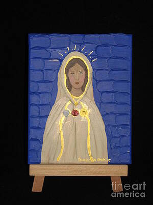 La Virgen de la medalla milagrosa Wood Print by David Alvarado - Fine Art  America