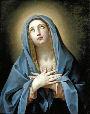 Virgin in Prayer Print by Guido Reni