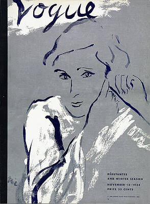 Wall Art - Photograph - Vogue Cover Of Woman Putting On Earrings by Carl Oscar August Erickson