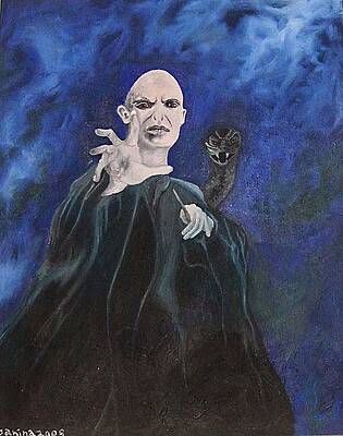 Dementor Voldemort framing avail Harry Potter 20x14 oil painting NOT a print 