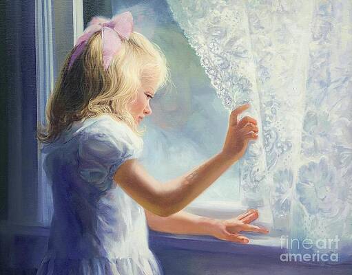 Girl In The Window Paintings Fine Art America
