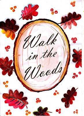 Wall Art - Painting - Walk In The Woods by Sweeping Girl