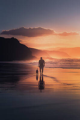 Wall Art - Photograph - Walking the dog by Mikel Martinez de Osaba