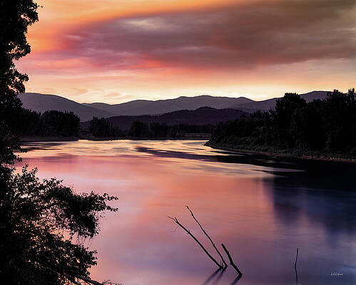 Wall Art - Photograph - Warm Reflections Kootenai by Leland D Howard