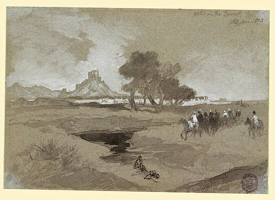 Waterhole in the Desert, Utah, 1873 Print by Thomas Moran
