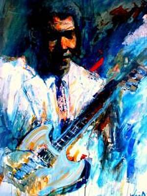 Wayne Bennet Bobby Blue Blands Famous Guitar Player Painting