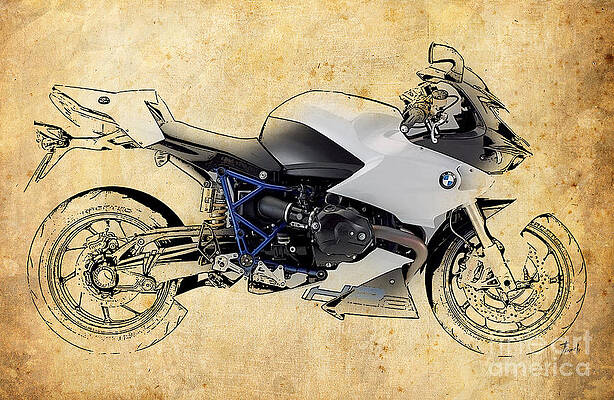 JL Illustration For A Ducati Diavel Motorbike Fan LS-Tshirt 