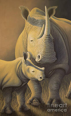 White Rhino Fading into extinction by Tish Wynne White Rhino Fading into extinction by Tish Wynne