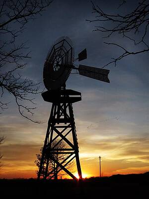 Windmill Sunset by Michelle McCallum
