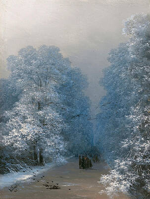 Winter Landscape Print by Ivan Konstantinovich Aivazovsky