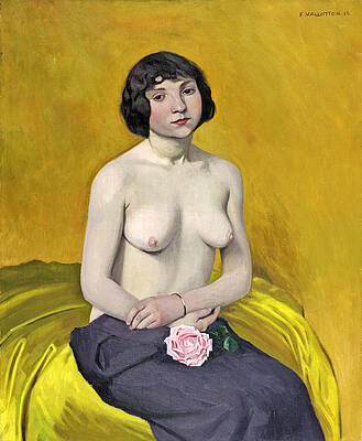 Woman with Rose Print by Felix Vallotton
