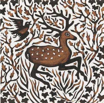 Christmas Reindeer Paintings Fine Art America