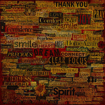 Wall Art - Mixed Media - Words Matter by Gloria Rothrock