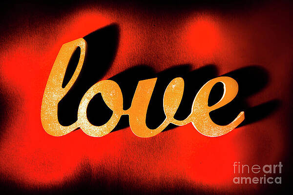 Wall Art - Photograph - Words of love and retro romance by Jorgo Photography