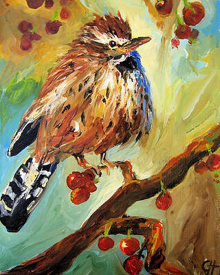 Wall Art - Painting - Wren by Cari Humphry